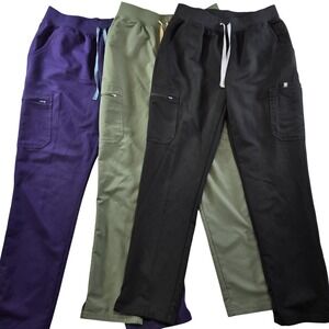 FIGS Pants Mens 36x32 Purple Cargo Relaxed Knit Polyester Viscose Spandex‎
